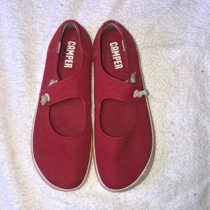 Camper Red Canvas Shoes Size 38 (7.5)